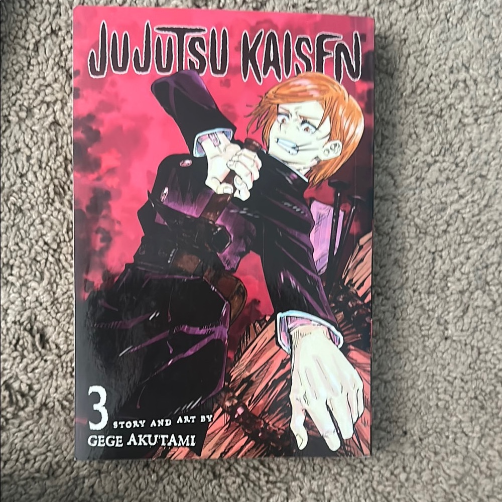 Manga Jujutsu Kaisen Volume 3 - Red and Black Cover